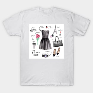 Paris style fashion illustrations T-Shirt